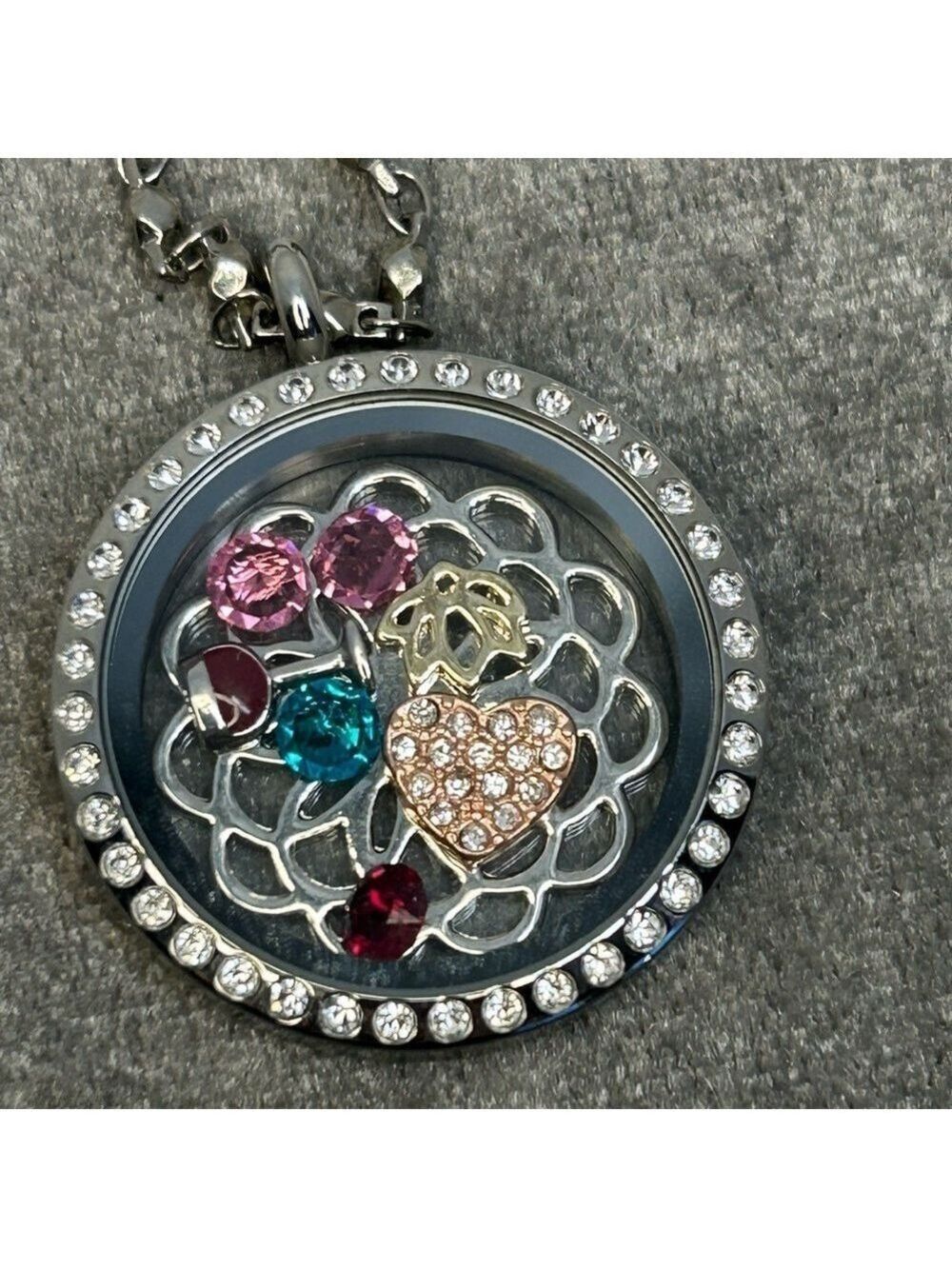 SOUTH Hill designs silver tone locket pendant necklace